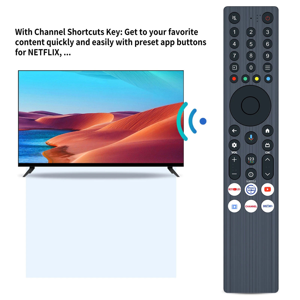 RC833A FMB1 Remote Control For TCL 32V5C-32 Inch Full HD Smart QLED Direct TV