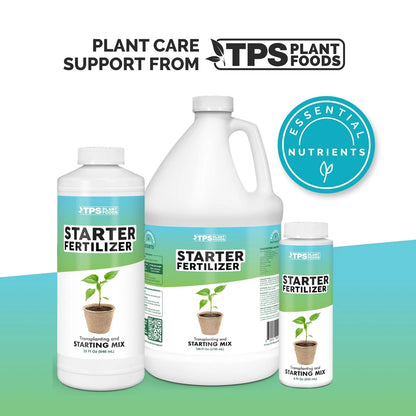 Starter Fertilizer – Liquid Plant Food for Seedlings, Starts 8 oz (1/2 Pint)