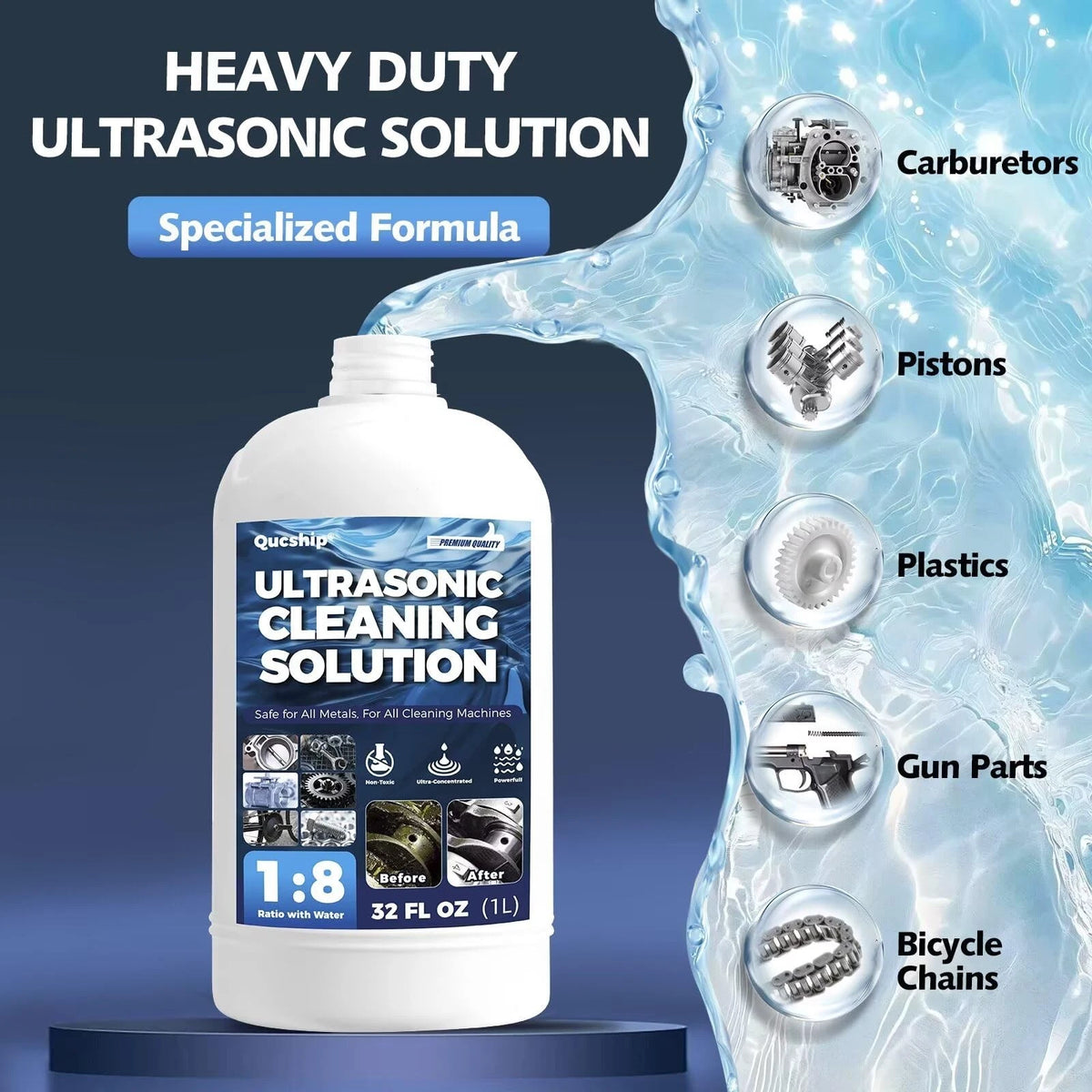 Makes 2.2 Gallons Concentrated Ultrasonic 32 Fl Oz (Pack of 1), colorless