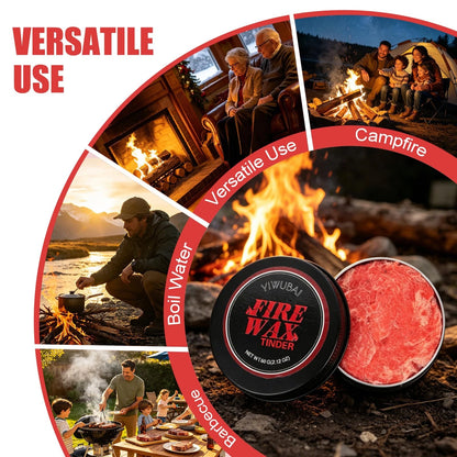 YIWUBAI Survival Fire Starter Kit - Stainless Steel 1-Pack, Light Red