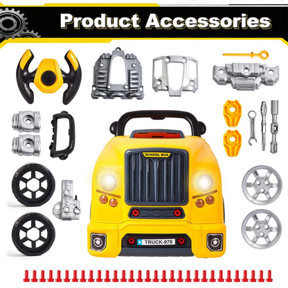 CL FUN Large Truck Engine Toy for Kids: Mechanic Repair Car Kit Toddlers...