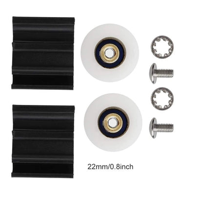 Greenhouse Door Wheel Replacement Kit, 22mm Halls Sliding black