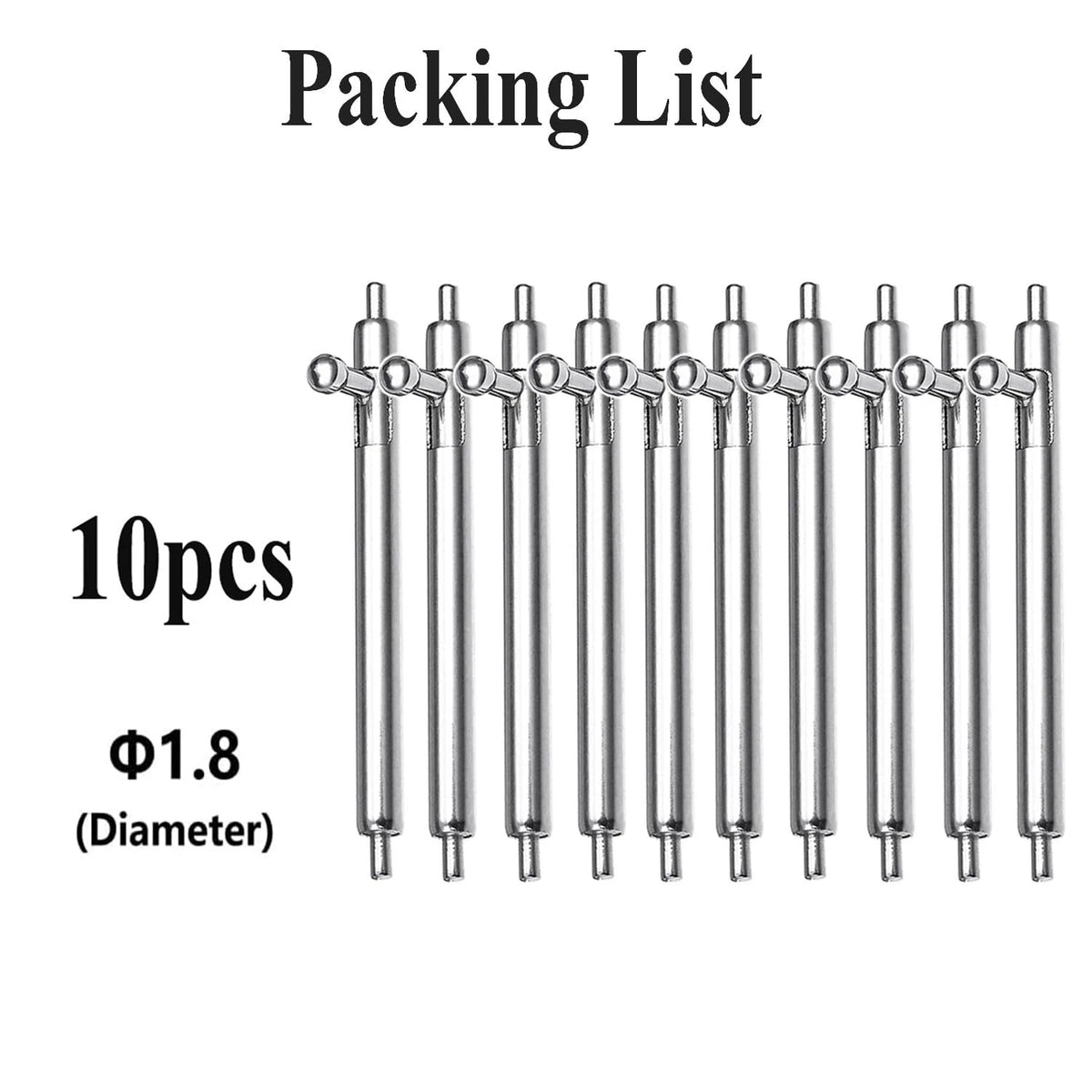TICFROG 10pcs Quick Release Spring Bars 22mm Stainless Steel Watch Band