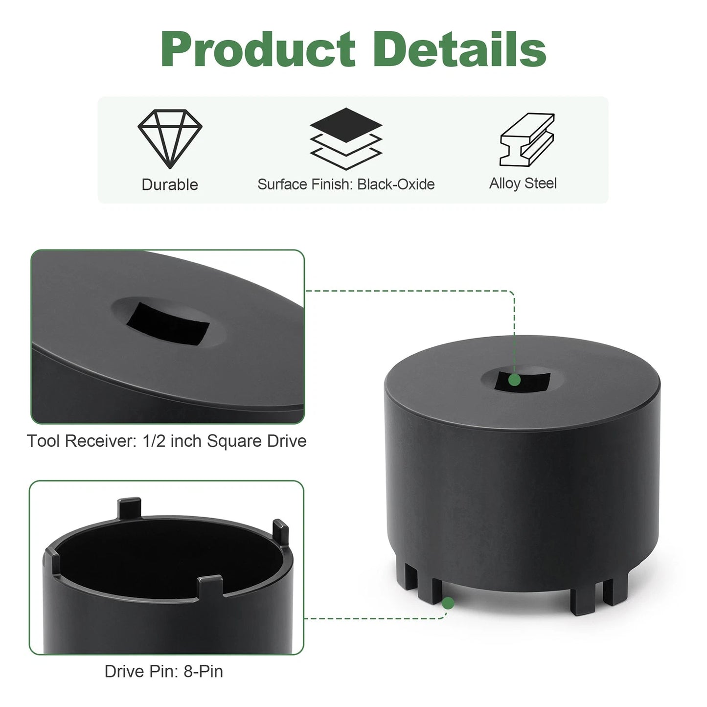 Front Differential Sundial Bearing Retainer Seal Installer Removal Socket Tool