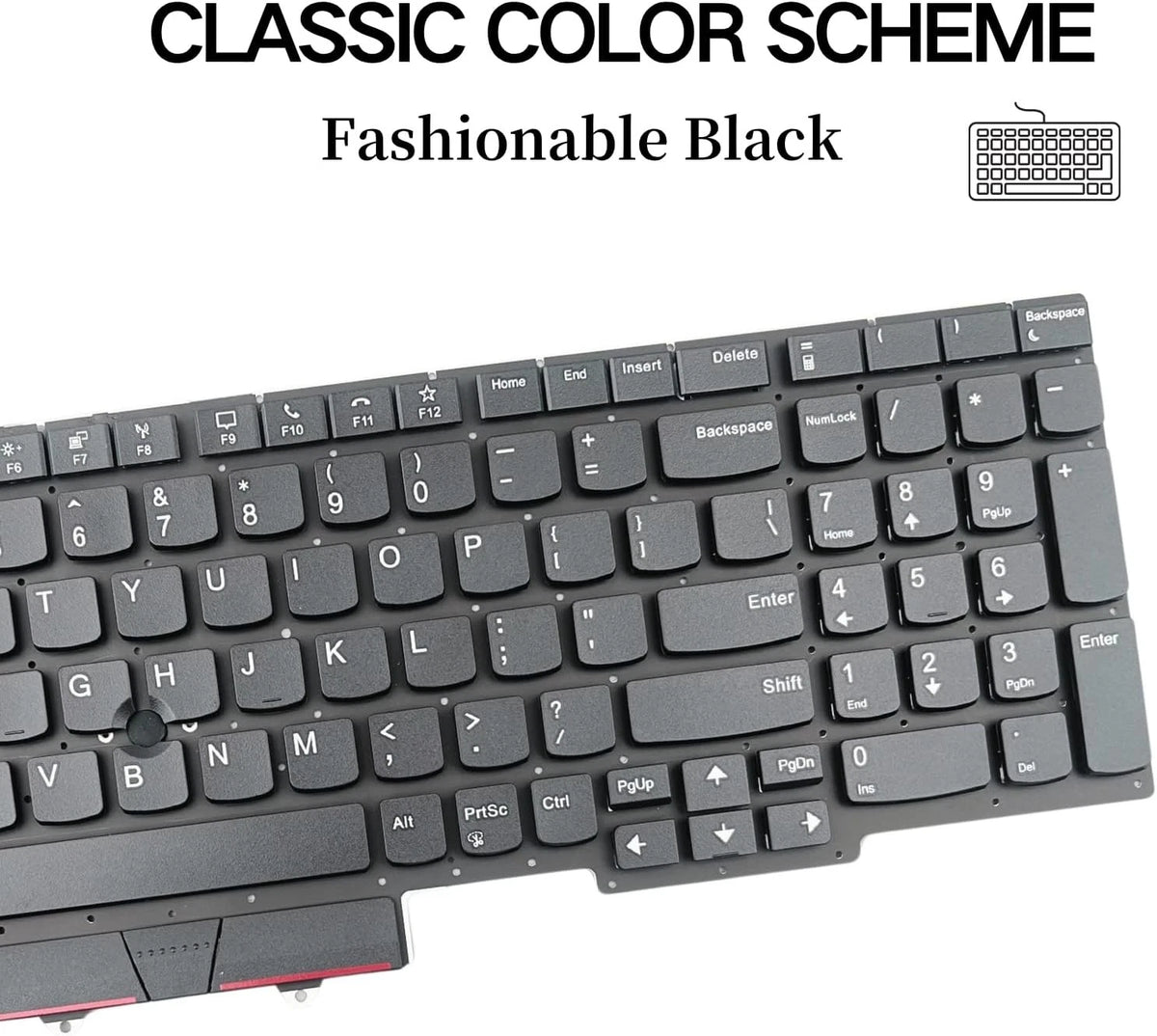 TLBTEK Keyboard Replacement Compatible with Lenovo IBM Thinkpad E15 Black