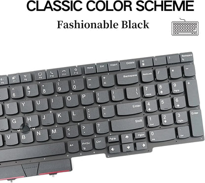 TLBTEK Keyboard Replacement Compatible with Lenovo IBM Thinkpad E15 Black