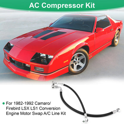 For 1982-1992 Camaro/Firebird LSX LS1 Conversion Engine Motor Swap A/C Line Kit