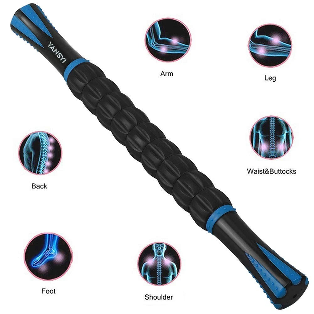 YANSYI Professional 9-Roller Deep Tissue Massage 1 Count (Pack of 1), Blue 1