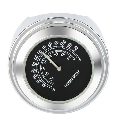 Waterproof Motorcycle Mobike Front Chrome Handlebar Mount Thermometer Luminous