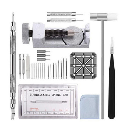 Watch Repair Kit Band Strap Bracelet Link Pins Remover Screwdriver Tool Set E