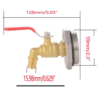 Ceaeso 2" Drum Faucet for 55 Gallon Drum,3/4 inch Brass Rain Barrel 3/4