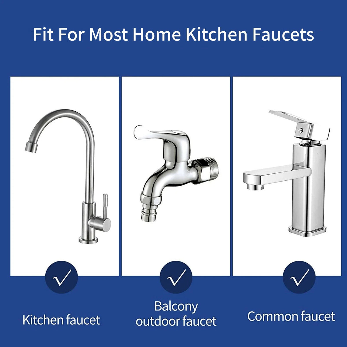 Universal Faucet Nozzle 360° Rotating with M22 M24 Adapter for Kitchen Sink Tap