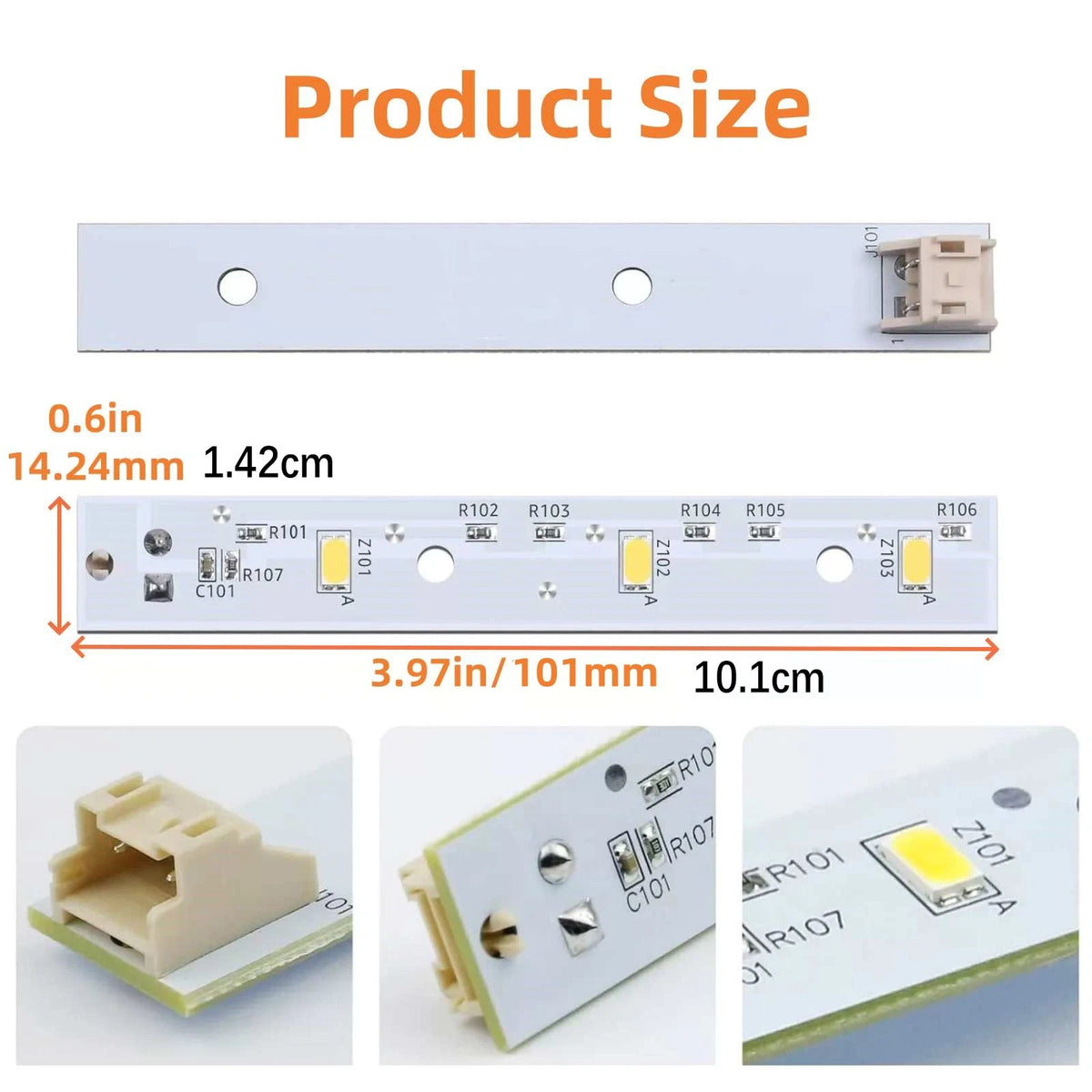 2pcs WR55X26671 LED Light For GE Refrigerators Freezer PS11767930, AP6035586