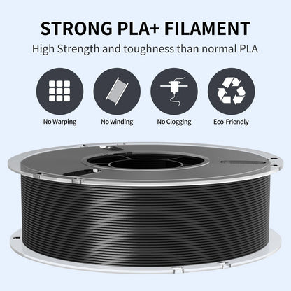 RAMBERY White Black PLA + 3D Printer Filament Bundle 4KG 4kg, Pla+ White-black