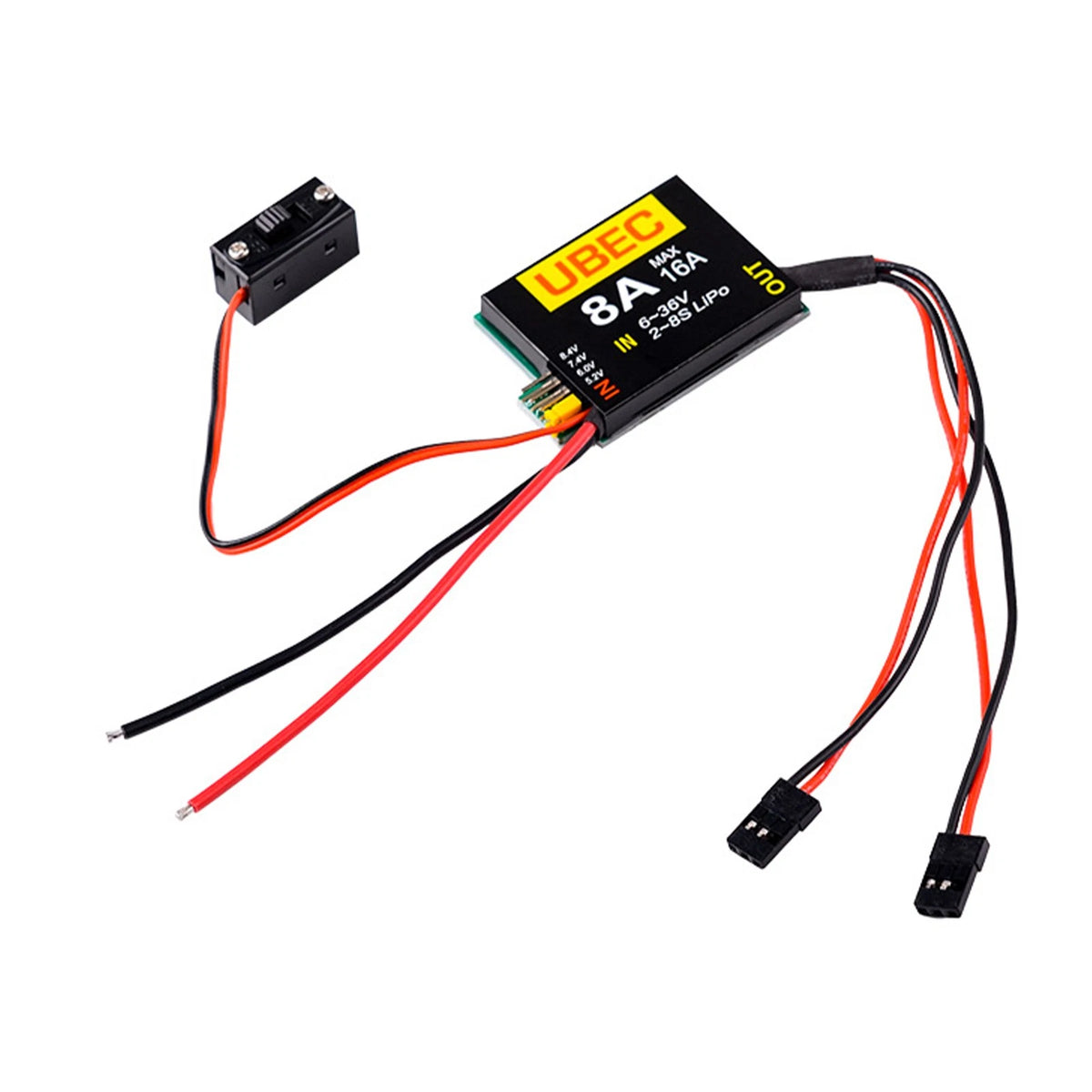 1*DC-DC UBEC-8A 6V-36V 2-8s LiPo Independent Power Supply Module Board For FPV