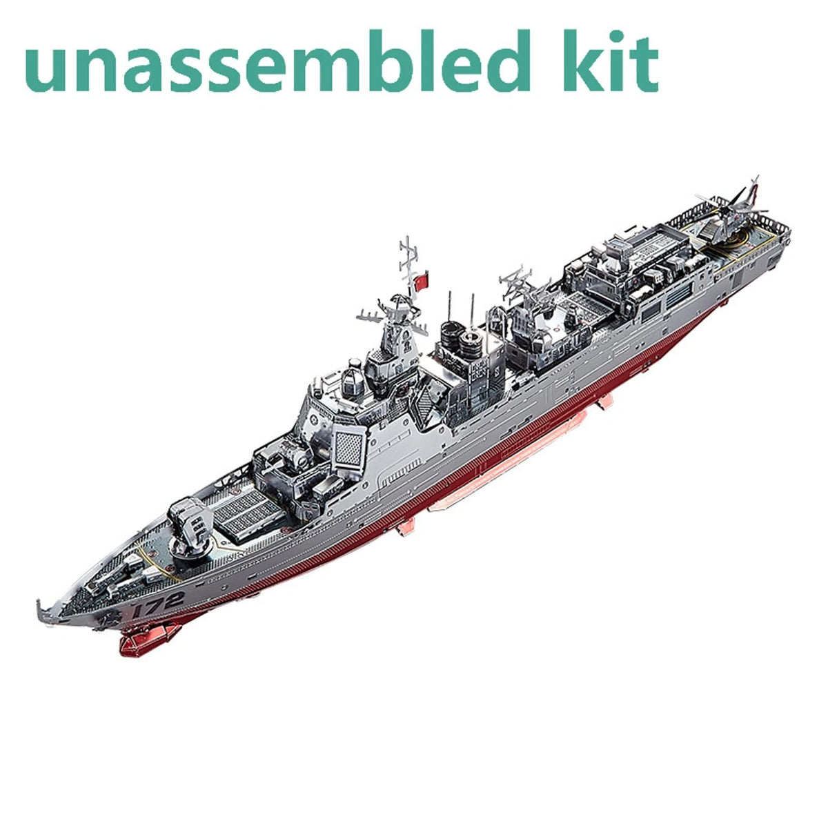 1/1000 052D Destroyer Ship Model Military Boat Unassembled DIY Collection Kit