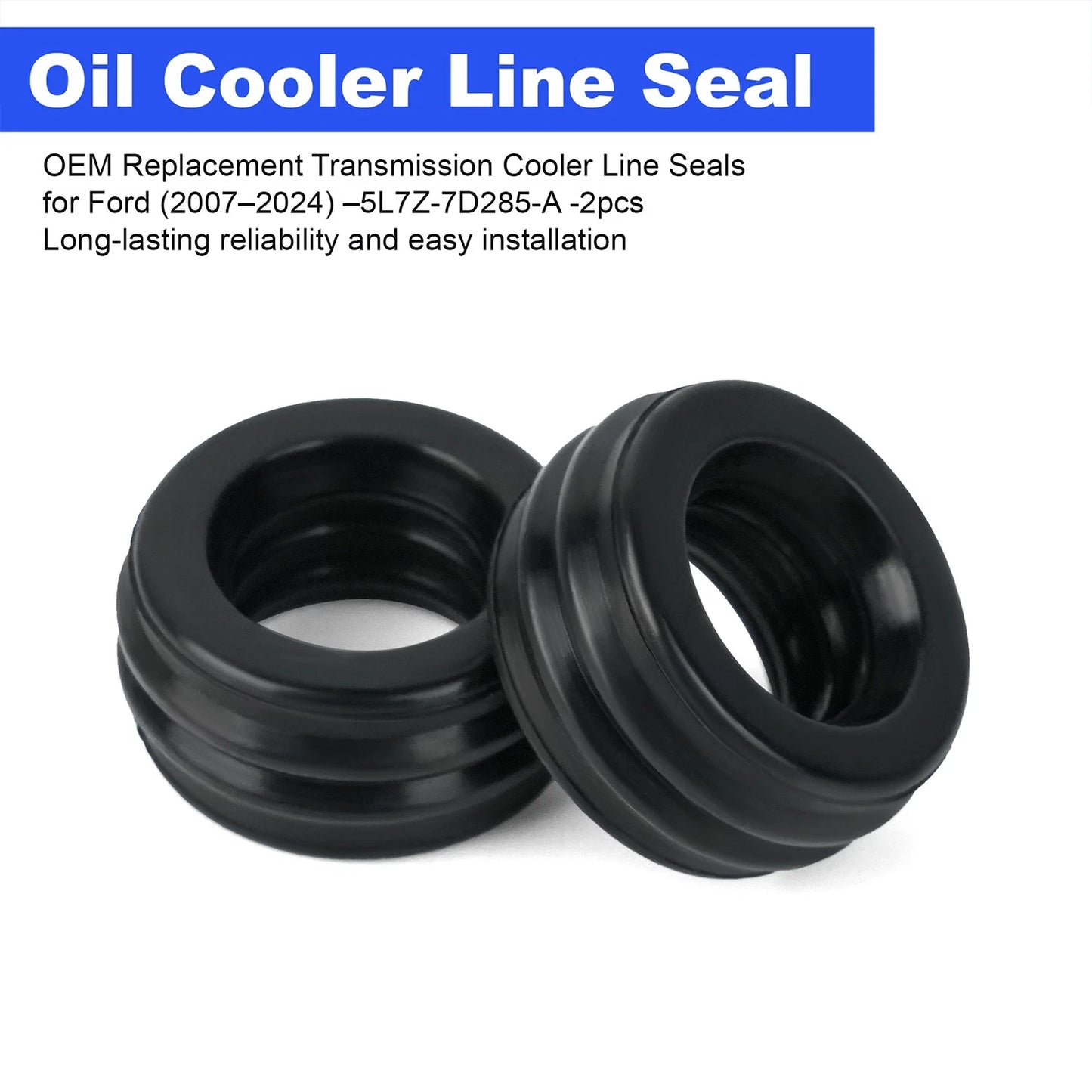 5L7Z-7D285-A Transmission Oil Cooler Line Seals For Ford 2007–2024 (x2)