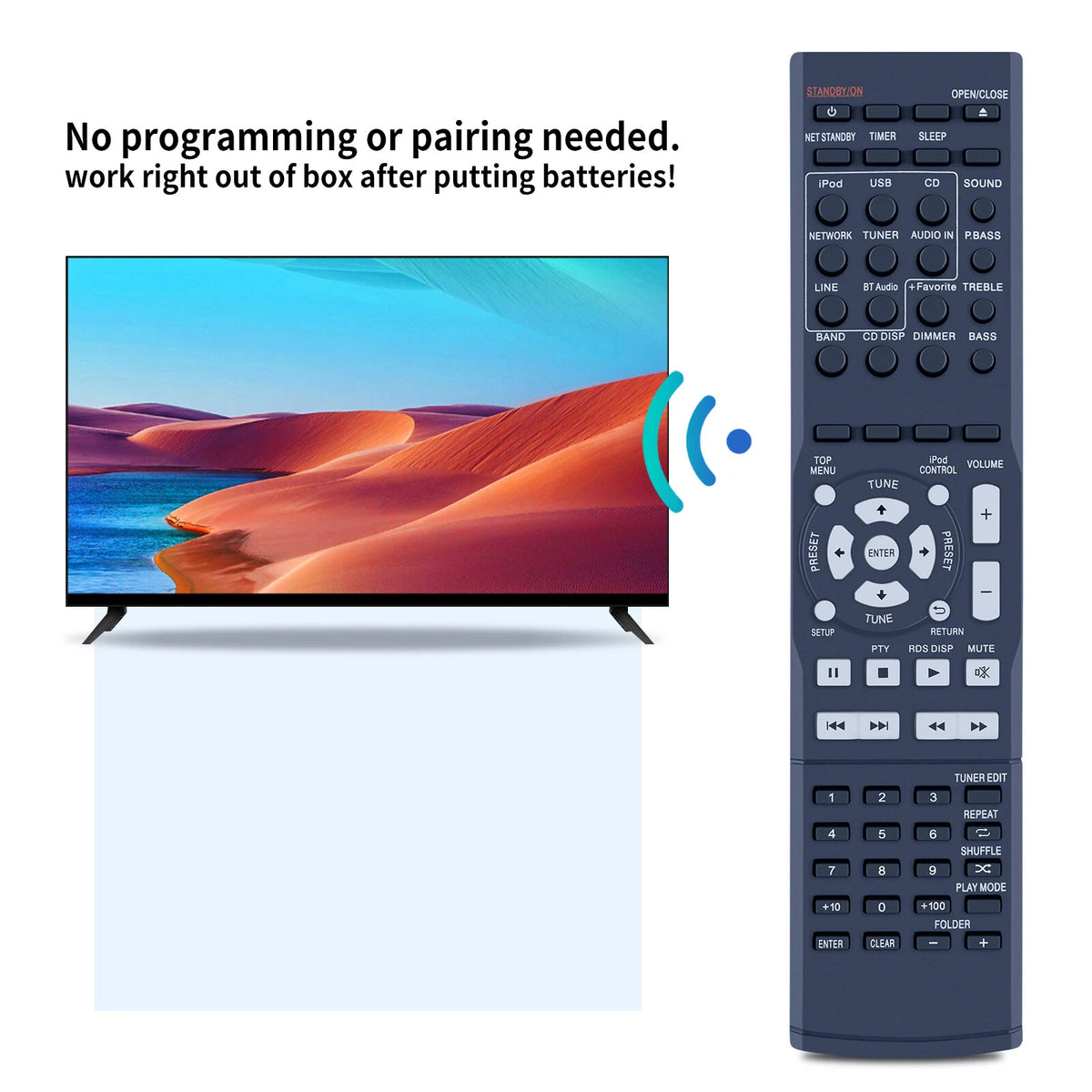 AXD7676 Remote Control For Pioneer Network CD Receiver System XC-HM81-S