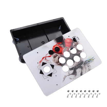 White Arcade Joystick Acrylic Panel+Case Game PC Rocker Joystick for Arcade fsa