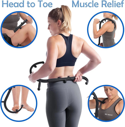Body Back Buddy Classic USA Made Handheld Massage Cane - Full Classic, Black