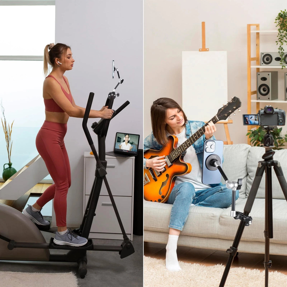 FPN All-Metal Magnetic Phone Holder with Super Clamp&10″ Long Arm for...