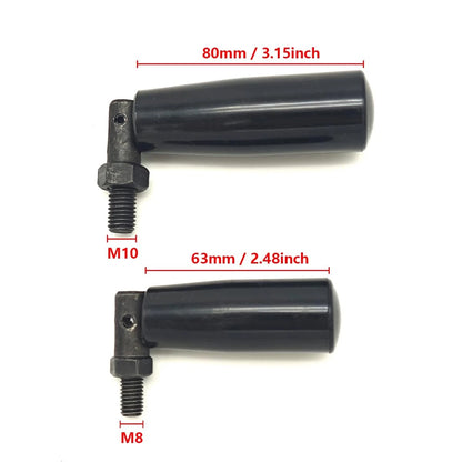 TAMSOI Nylon Revolving Handle with M8 M10 Male Thread Screw M10x80, Black