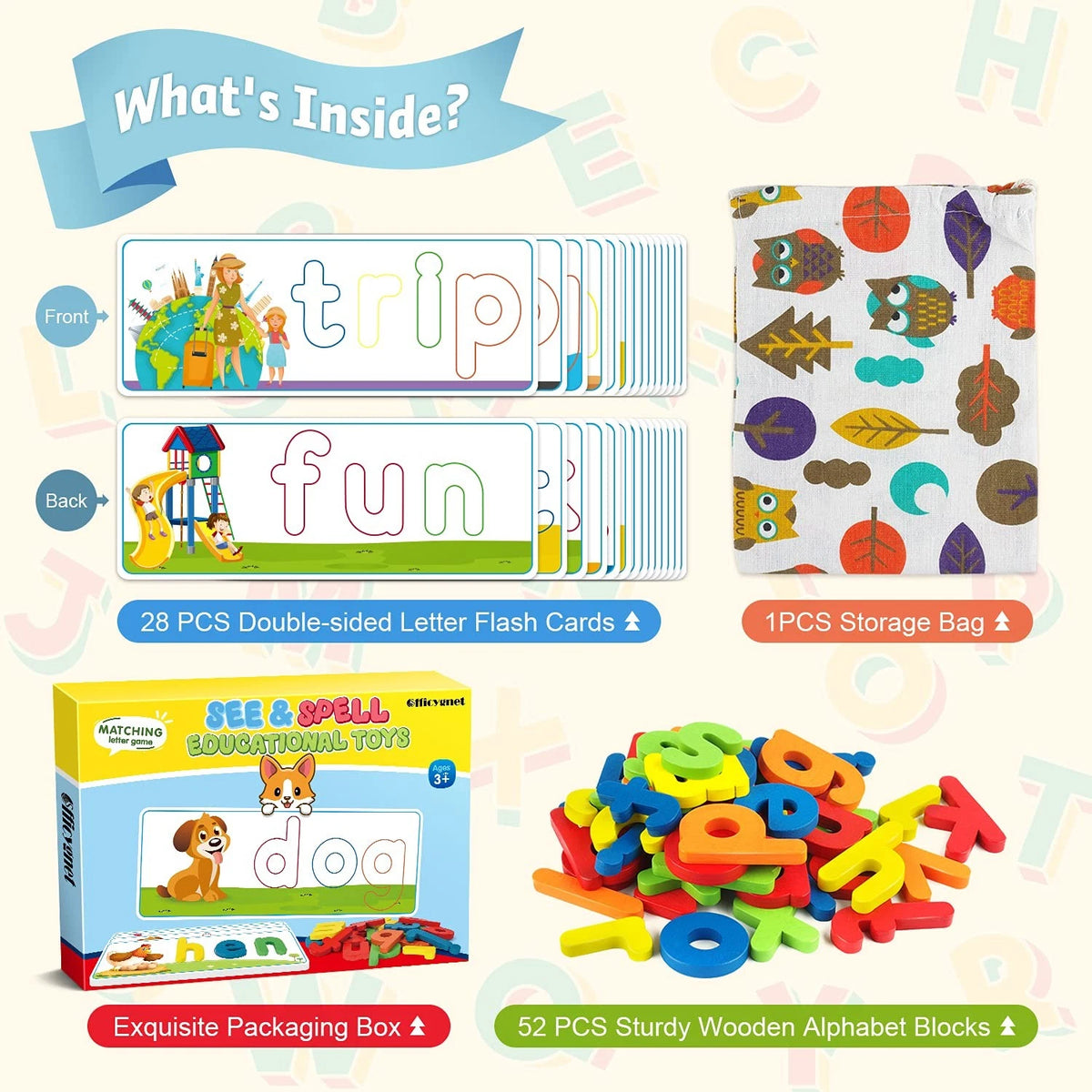 Officygnet Learning Toys for 3 4 5 6 Years Old Boys and Girls, See & Medium
