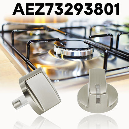 5 Pack AEZ73293801 Burner Control Knob Assembly Replacement, Silver