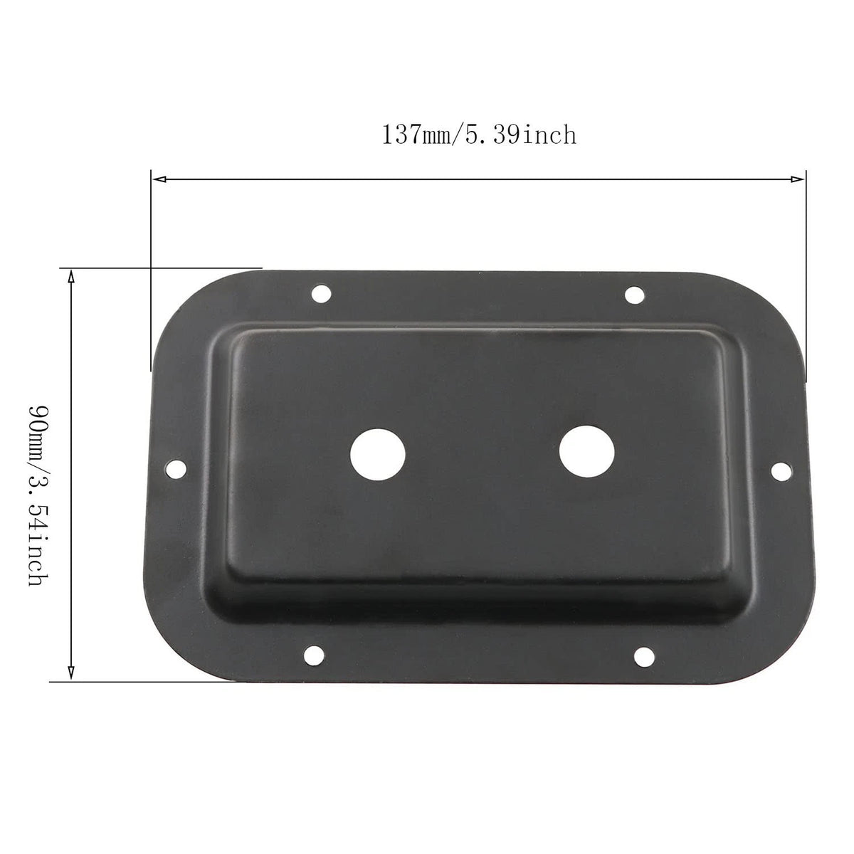 ZZHXSM Black Metal Dual 1/4 Inch Jack Plate with Mounting Screws for Guitar...