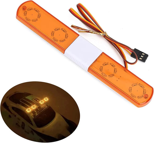 1/10 RC Car Simulation Police Lights Multi-Function Flash LED Yellow 145mm