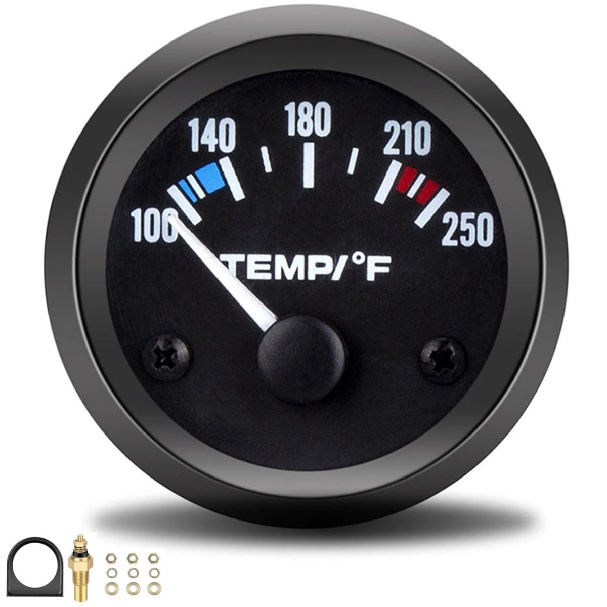 Water Temperature Gauge 52mm 12V 100-250F Mechanical Pointer Universal for Boat