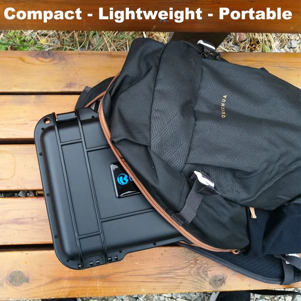 Lekufee Small Waterproof Hard Case for DJI 10.8 x 8.8 x 4.3 inches, Black