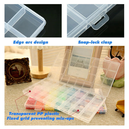 GREENTIME 2 Pack 32 Grids Clear Plastic 10.24" L x 5.2" W x 0.67" H, 2 pack
