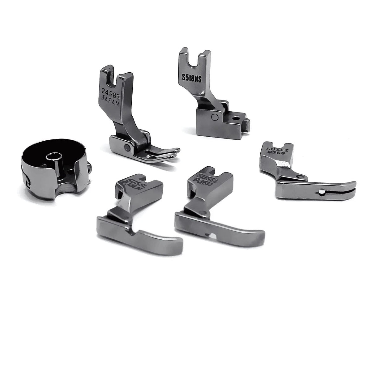 Fbshicung 31Pcs Industrial Sewing Machine Bobbins, Presser Feet, and Bobbin...