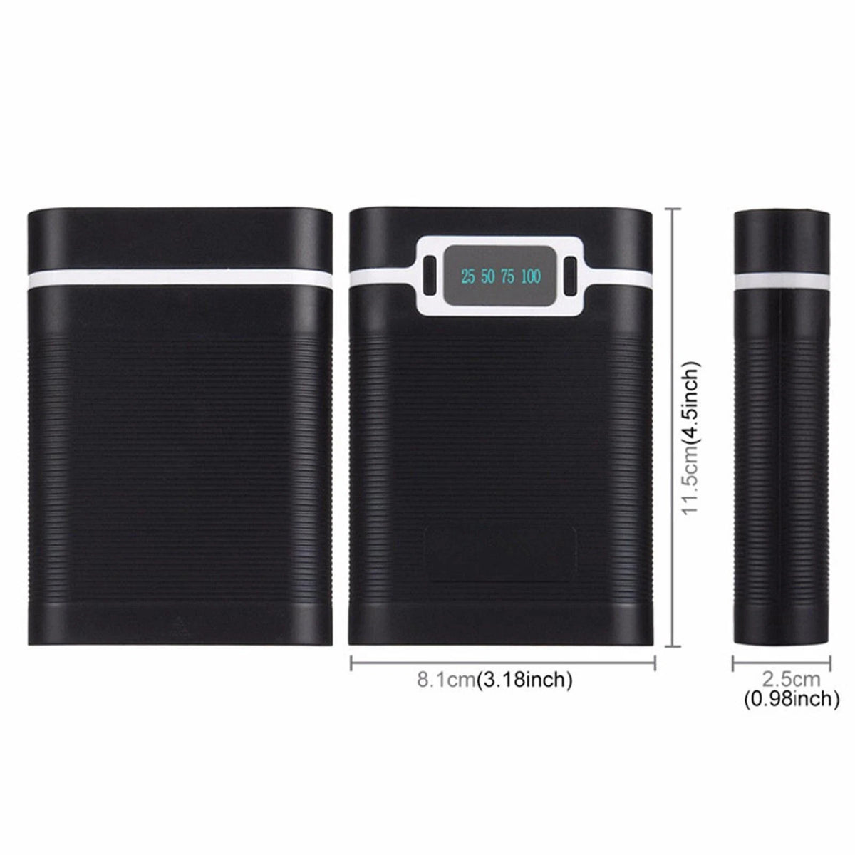 Dual USB Ports 5V/2.5A Portable Power Bank Case Housing With Charging Module