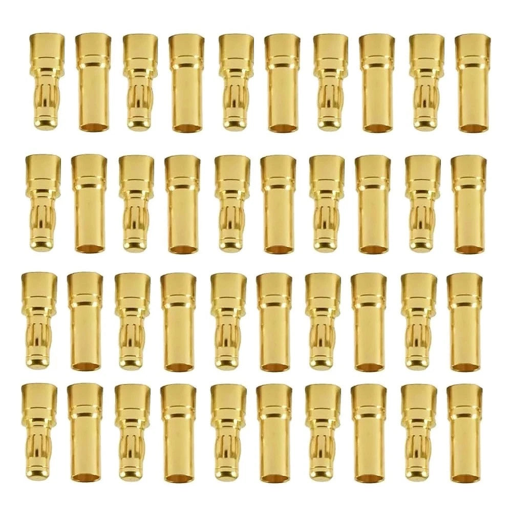 40pcs 3.5mm Gold Bullet Banana Connector Plug   for RC Motor ESC Battery