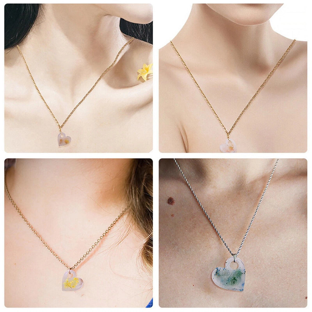2x DIY Silicone Keychain Mold Handmade Jewelry Hanging Epoxy Resin Casting Mould