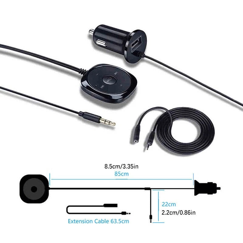 BC20 Car Cigarette Lighter Bluetooth Wireless Receiver MP3 Player Audio Cable