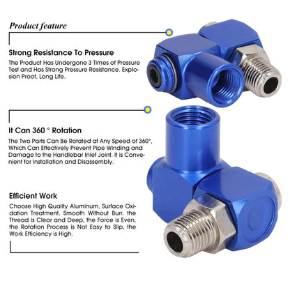 1/4" Inch NPT 360° Swivel Air Hose Connector Pressure Adapter Pneumatic Tool