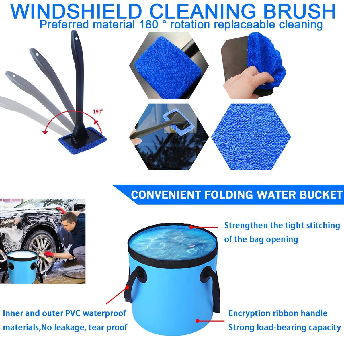Car Wash Detailing Kit, Washing Kit with Foam Gun, XXL-25, Sky blue