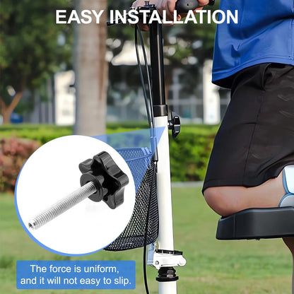 YIBEICO Replacement Adjustment Knobs for Knee Walker Parts Black