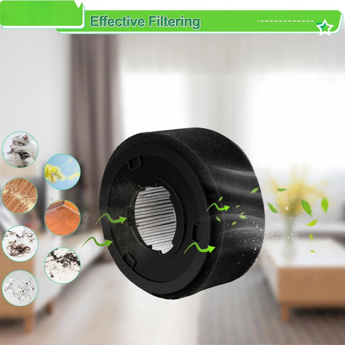 4pc Filter Set Inner Outer Foam For Bissell Rewind CleanView Pet 18M9W 18M9X