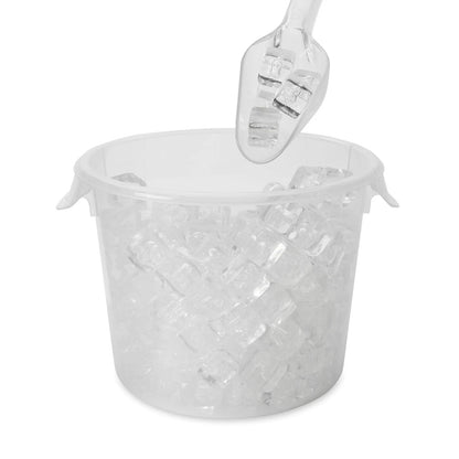 Rubbermaid Commercial Products Plastic Utility Ice Scooper, 6-Ounce, Clear