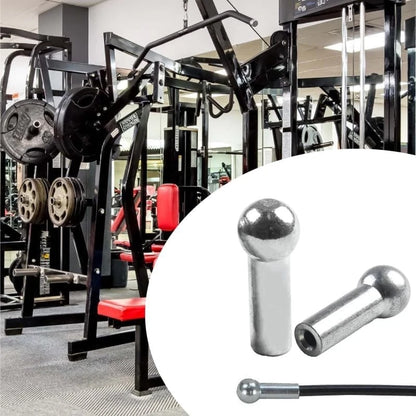 5 Pack Gym Pulley Machine Stopper Cable Ball For diameter 5mm Cable, Silver