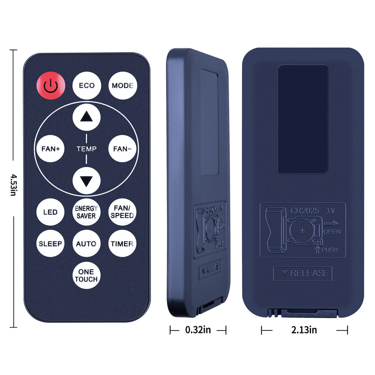Remote Control For Midea MAW08S1YWT RG15C1/E Smart Window Room Air Conditioner
