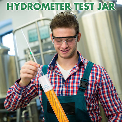 Affrolling 2 Pack 250ml Plastic Graduated Cylinder Hydrometer Test Tube...