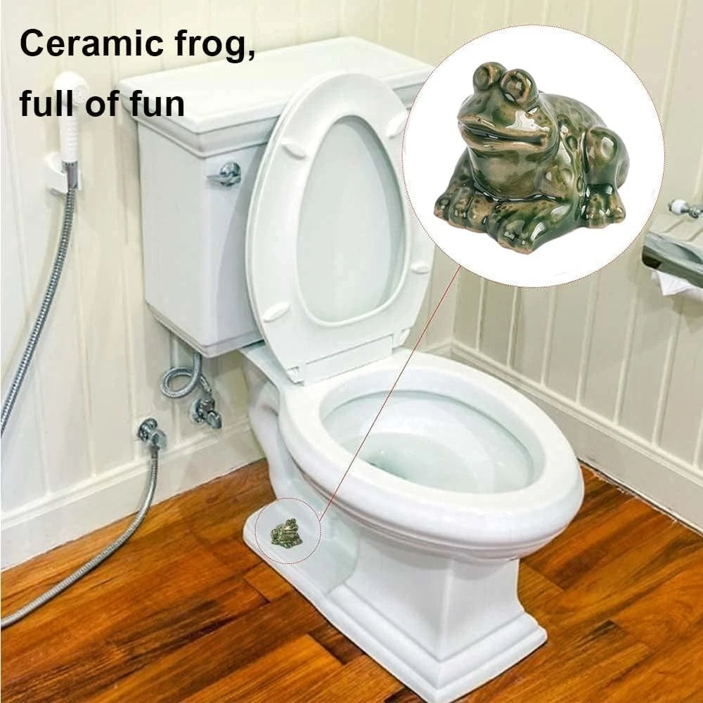 FKOG Ceramic Frog Toilet Floor Bolt Caps, Cute Covers,