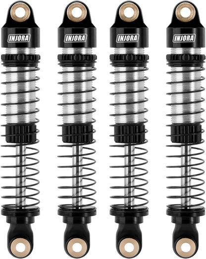 INJORA 59MM Shocks Long Threaded Shock Absorber Oil Damper for TRX4M Black