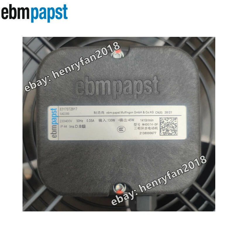 Ebmpapst S4D350 8317072917 Axial Fan 230/400V 50Hz Air Conditioning Cooling Fan
