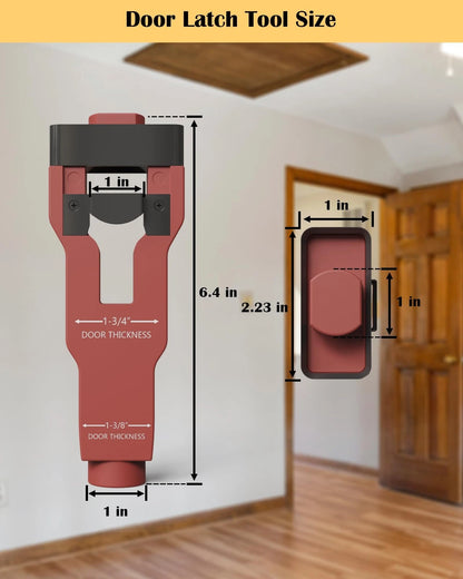 Door Latch Mortise Tool Help Remove Material for Clean Cutting, Red